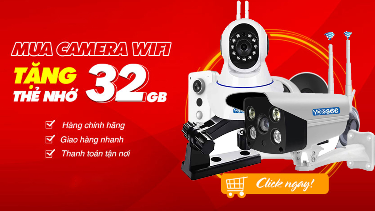 Mua camera yoosee bến tre tặng thẻ nhớ 32g chính hãng