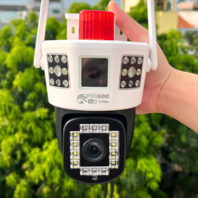 Hình ảnh sản phẩm Camera Wifi Yoosee 2 Mắt 3 Màn Hình 3Q006 Xoay 360° Quan Sát Ngoài Trời Và Trong Nhà - Camera Wifi Yoosee 2 Mắt 3 Màn Hình 3Q006 Xoay 360° Quan Sát Ngoài Trời Và Trong Nhà